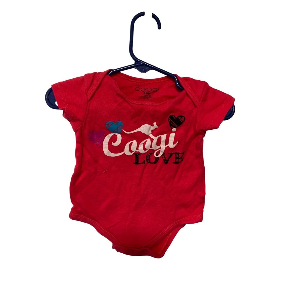 Coogi Girls Infant Baby Size 3 6 months Pink Short Sleeve tshirt tee Bodysuit Sp